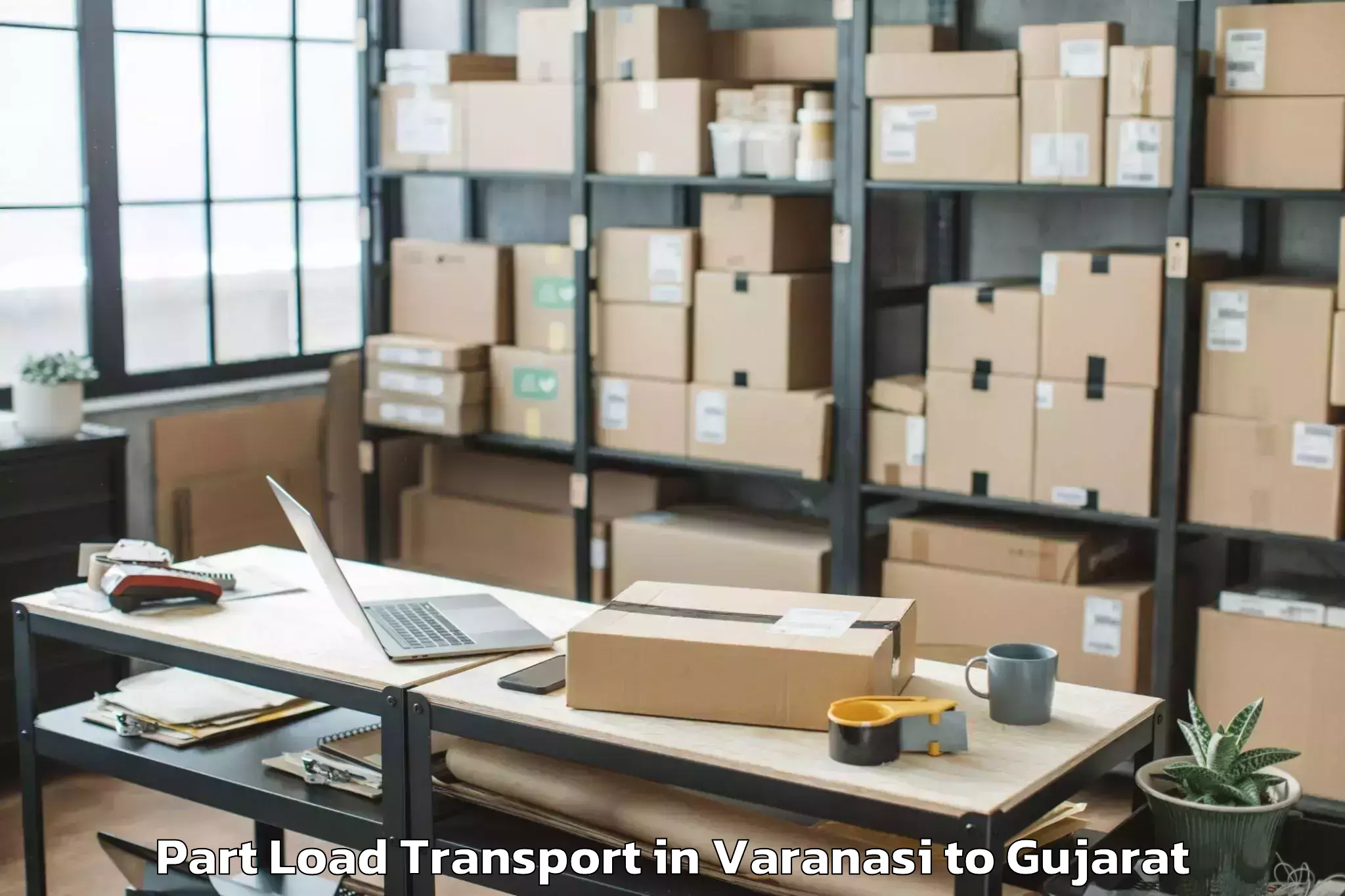 Top Varanasi to Dhanera Part Load Transport Available